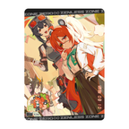 Zenless Zone Zero SHININGSOUL R-208 card. Birthday artwork of Koleda in a white shirt, leaning forward among flowers with companions behind her.