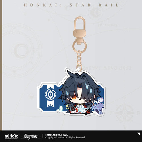 Honkai: Star Rail — Mortenax Blade Pom-Pom Exhibition Hall Acrylic Keychain