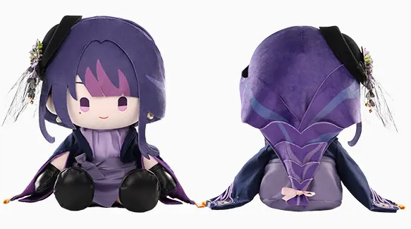 Front and back views of the Raiden Shogun doll