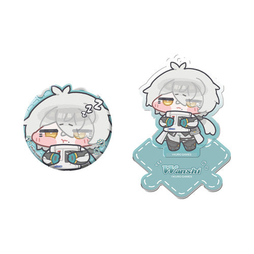 Punishing: Gray Raven — Vance: Lucid Squishy Badge & Acrylic Keychain Set — Puffy Cheeks Theme
