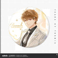 未定事件簿 · Stellis Serenade · 75mm缶バッジ · 水無瀬夏彦 — 商品イラストと掲載デザイン