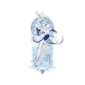 Odette acrylic stand: a ballet pose before a pale-blue emblem arch, on a star-shaped base