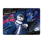 Zenless Zone Zero SHININGSOUL C-212 card. A landscape chapter card with a grinning, sunglass-wearing figure in a dark coat and blue-and-red comic panels.