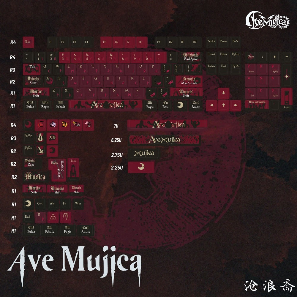 뱅드림 Ave Mujica 아베 뮤지카 테마 키캡 세트