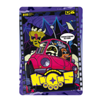 Zenless Zone Zero SHININGSOUL PT-207 card. A purple filmstrip-style card with Bangboo in a red car and bold yellow BANGBOO KNOWS lettering.