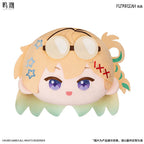 Lynae plush face cushion with goggles, star-shaped hair ornaments and green-tipped hair.