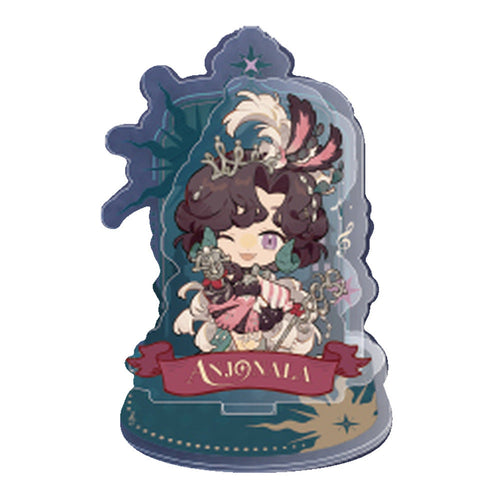 Anjo Nala SD acrylic stand: winking chibi Anjo Nala in an arched starry frame with a red name banner
