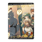 Zenless Zone Zero SHININGSOUL R-215 card. Birthday artwork with Lycaon seen from behind on the left and a group of companions looking toward him.
