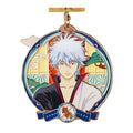 Gintoki Sakata medal with pine branches, an orange lattice window, a blue ribbon and a gold ribbon and ring on top