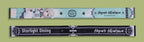 Front and back of the same strap; the black back reads Starlight Dining, 2026 and Hayate Hisakawa