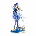 Voyager acrylic stand: Voyager playing a golden violin, on a blue base with her name in gold