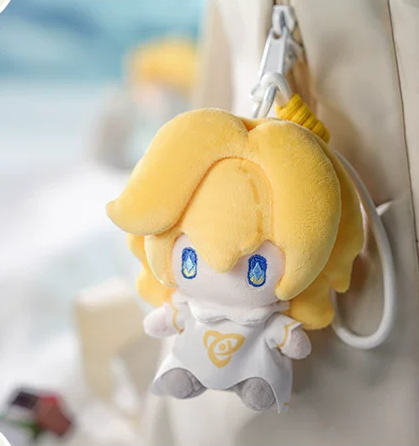 The keychain clipped to a bag to show its size (bag not included)