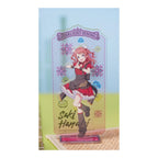 Acrylic stand: Saki Hanami in a red Chinese-style maid outfit, making a fist-and-palm greeting on one leg