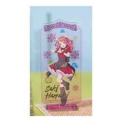 아크릴 스탠드: 한쪽 다리를 들고 포권 자세를 취한 빨간색 차이나풍 메이드 의상의 하나미 사키
