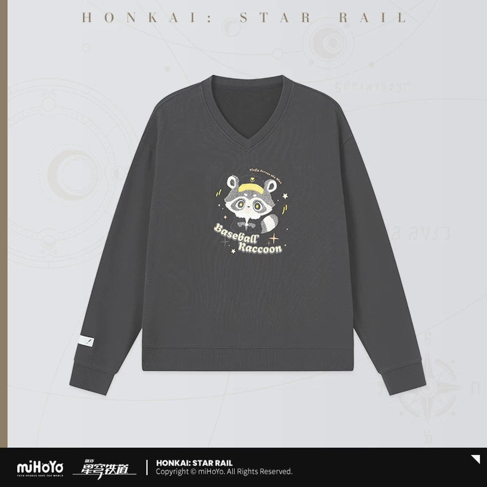 Honkai: Star Rail — Baseball Bat Raccoon (Trailblazer) Sweatshirt — Azure Voyage Fluffy Ship Series