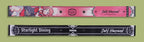 Front and back of the same strap; the black back reads Starlight Dining, 2026 and Saki Hanami