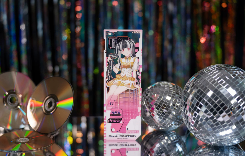 The PAREO ticket standing between CDs and mirror balls (props not included)