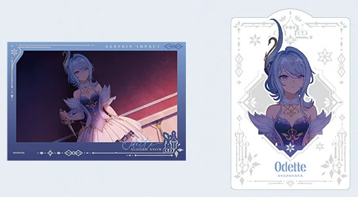 Special design: Odette in a gown on a staircase — paper card and PET card