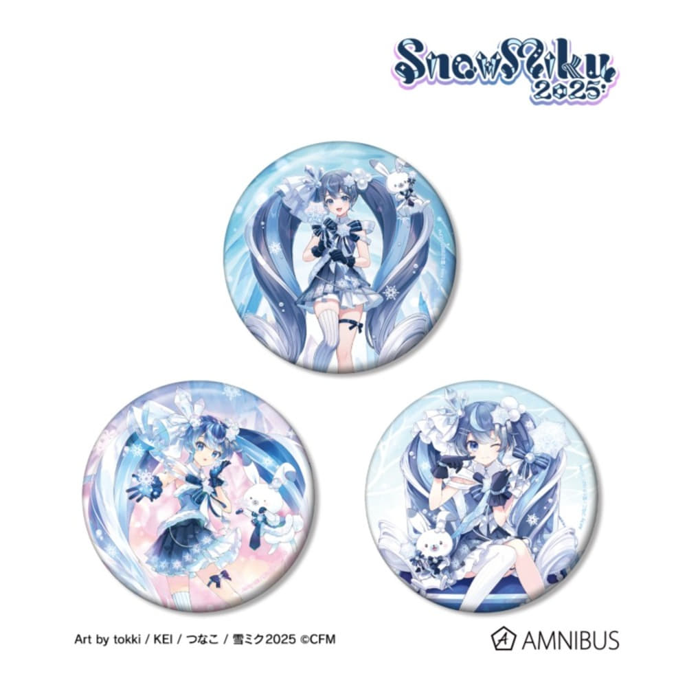 Hatsune Miku — Hatsune Miku 100mm Can Badge Set of 3 — SNOW MIKU 2025