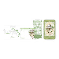 Nahida ticket card set in leaf green: envelope with name, photo card, line-art ticket and framed commemorative card
