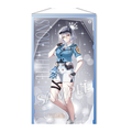 GODDESS OF VICTORY: NIKKE Snow White: Heavy Arms Full-body character artwork on a tall wall tapestry — view 1