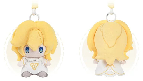 Front and back views of the same keychain