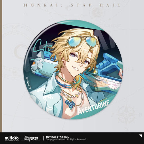 Honkai: Star Rail — Aventurine • Wave Interstellar Travel Can Badge