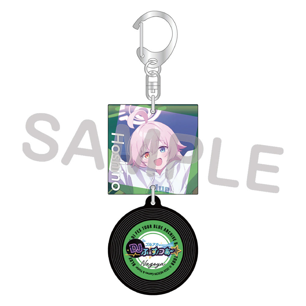 Blue Archive — Hoshino Record-Shaped Acrylic Keychain — DJ fes. Tour