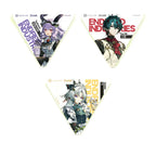 All three triangle badges: Typhoeus (purple), Camille (red) and Arcane (yellow) with ENDFIELD INDUSTRIES lettering