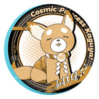 デザイン12：おすわりした琥珀色のツートンの犬DOGE