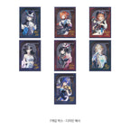 Lineup of the 7 character film shikishi designs: Vertin, Sonetto, Regulus, Isolde, Anjo Nala, Beryl and Voyager