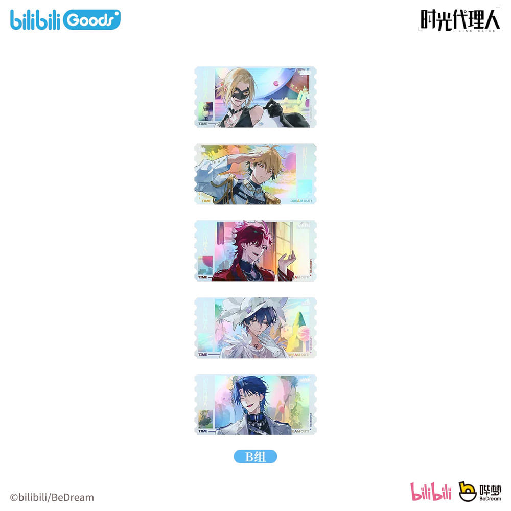 LINK CLICK Holographic Ticket Set B — 5 Cards in the original product sample — image 1