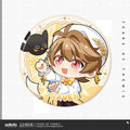 Tears of Themis · Stellis Serenade · 58 mm Chibi Badge · Luke Pearce — product illustration and displayed design