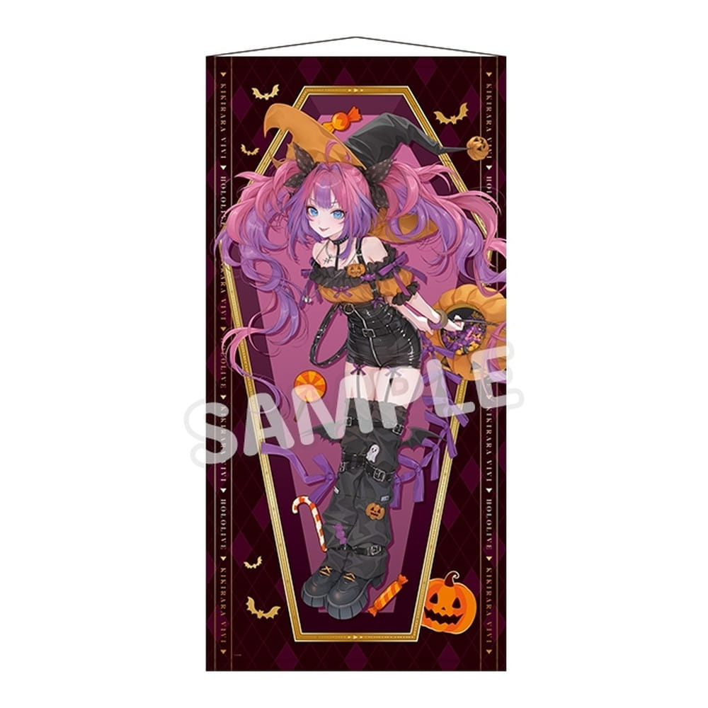 Hololive — Kikirara Vivi LAWSON Halloween & Autumn Collab Big Tapestry 180×88cm