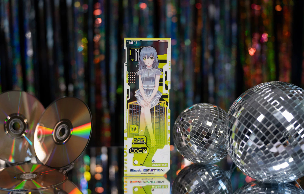 The LOCK ticket standing between CDs and mirror balls (props not included)