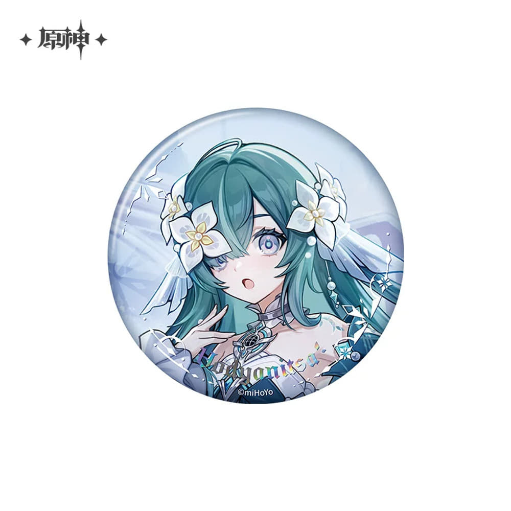 Genshin Impact Vodyanitsa 58 mm Button Badge in the original product sample — image 1