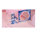 Magnet parts: clear panel with Temari Tsukimura in a blue lolita dress; blue plaid frame with her name