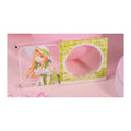 Sumika Shiun magnet in two parts: clear illustration plate (left) and lime-green plaid name frame (right)