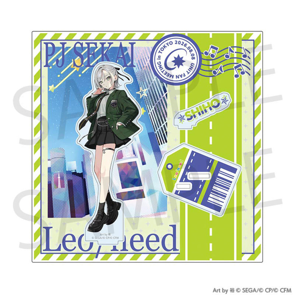 Project SEKAI Shiho Hinomori Full-body character art with a separate nameplate and base — view 1