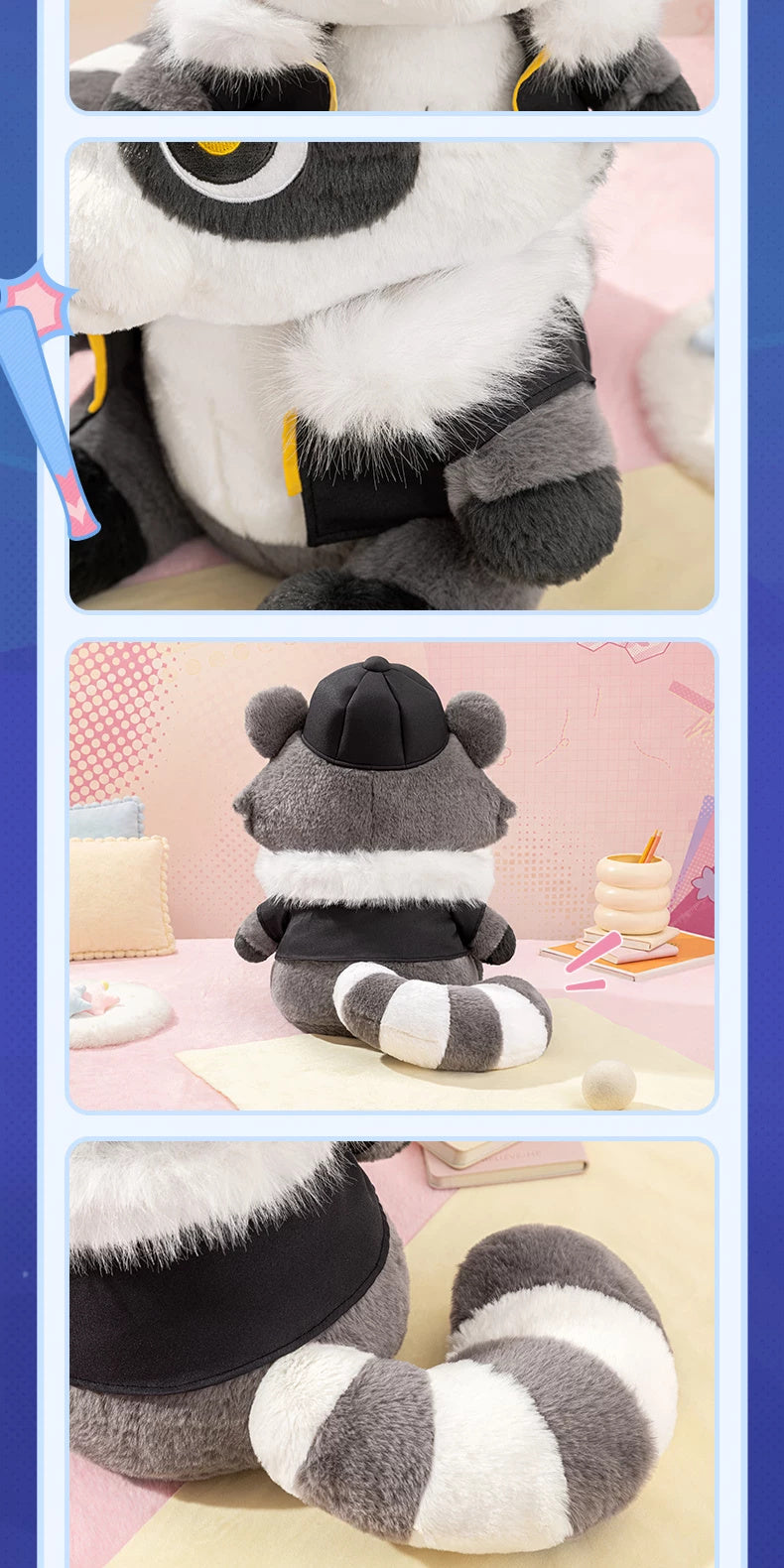 Honkai: Star Rail — Galactic Baseballer Raccoon Plush, 45 cm