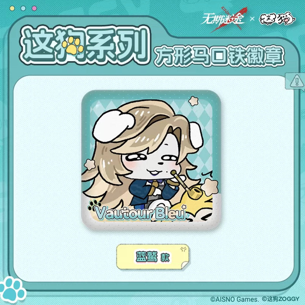 Path to Nowhere — Vautour Bleu Square Soft Can Badge — ZOGGY Collab