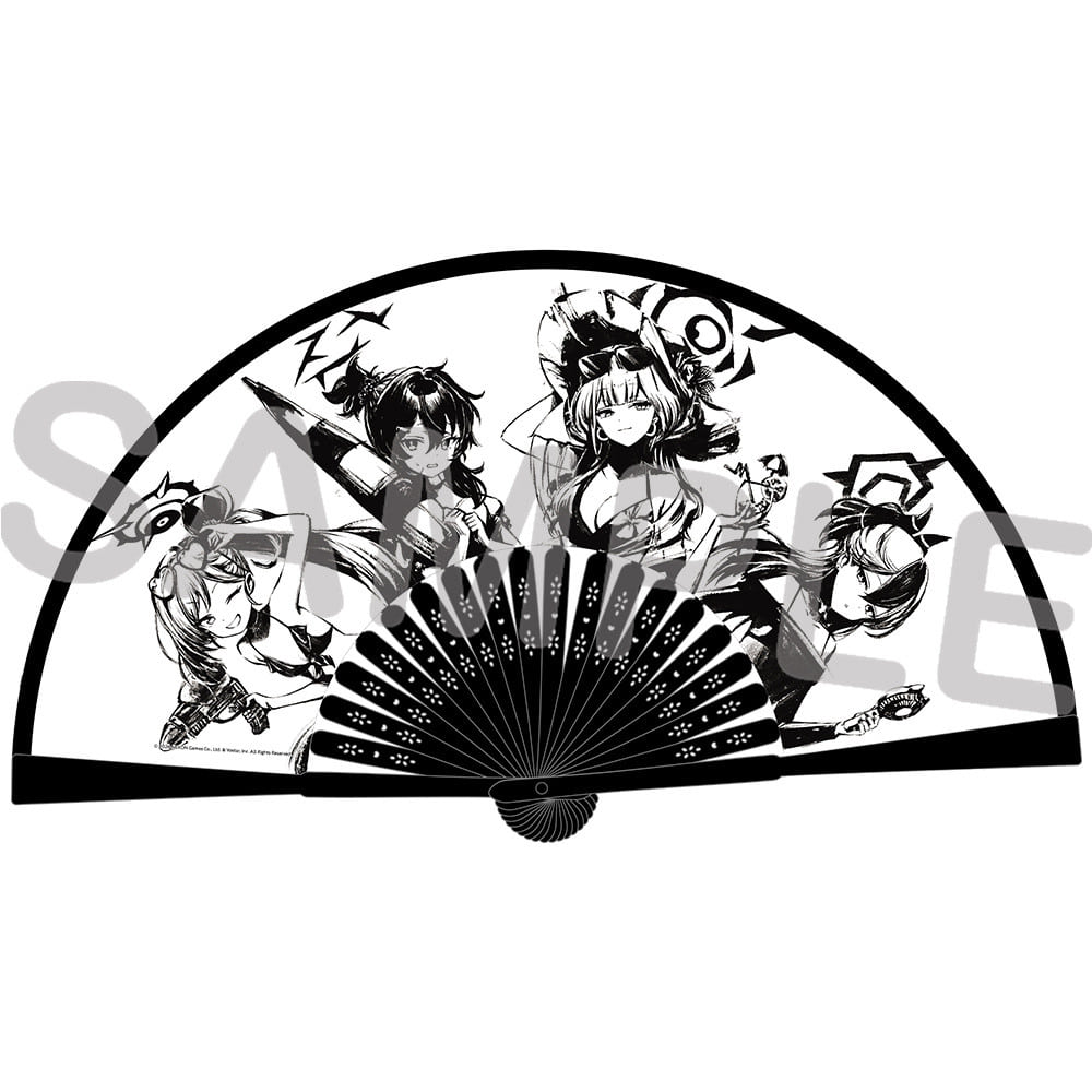 Blue Archive — Ink Wash Folding Fan — TSUTAYA POPUP SHOP Problem Solver 68