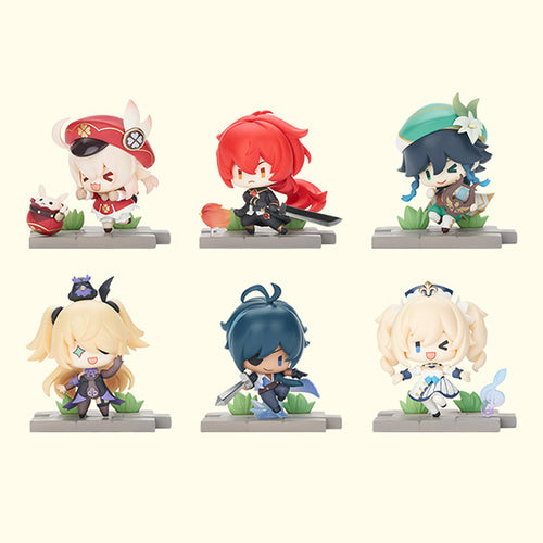 원신 공식 정품 굿즈 SD 캐릭터 랜덤 피규어 전장 영웅 테마 클레 다이루크 벤티 피슬 케이아 바바라