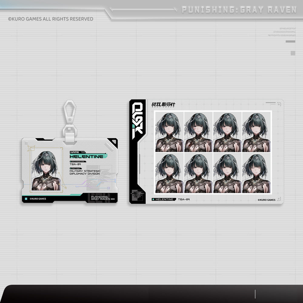 Punishing: Gray Raven — Helentine: Anhon Employee ID Card Keychain Set — Character Theme