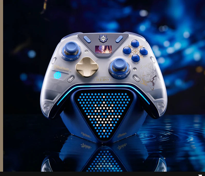 Phainon controller seated on the Deluxe Edition dot-matrix charging dock.