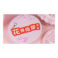 Name keychain: red plate reading "花海佑芽担当" in white, with a clasp and a small clear charm