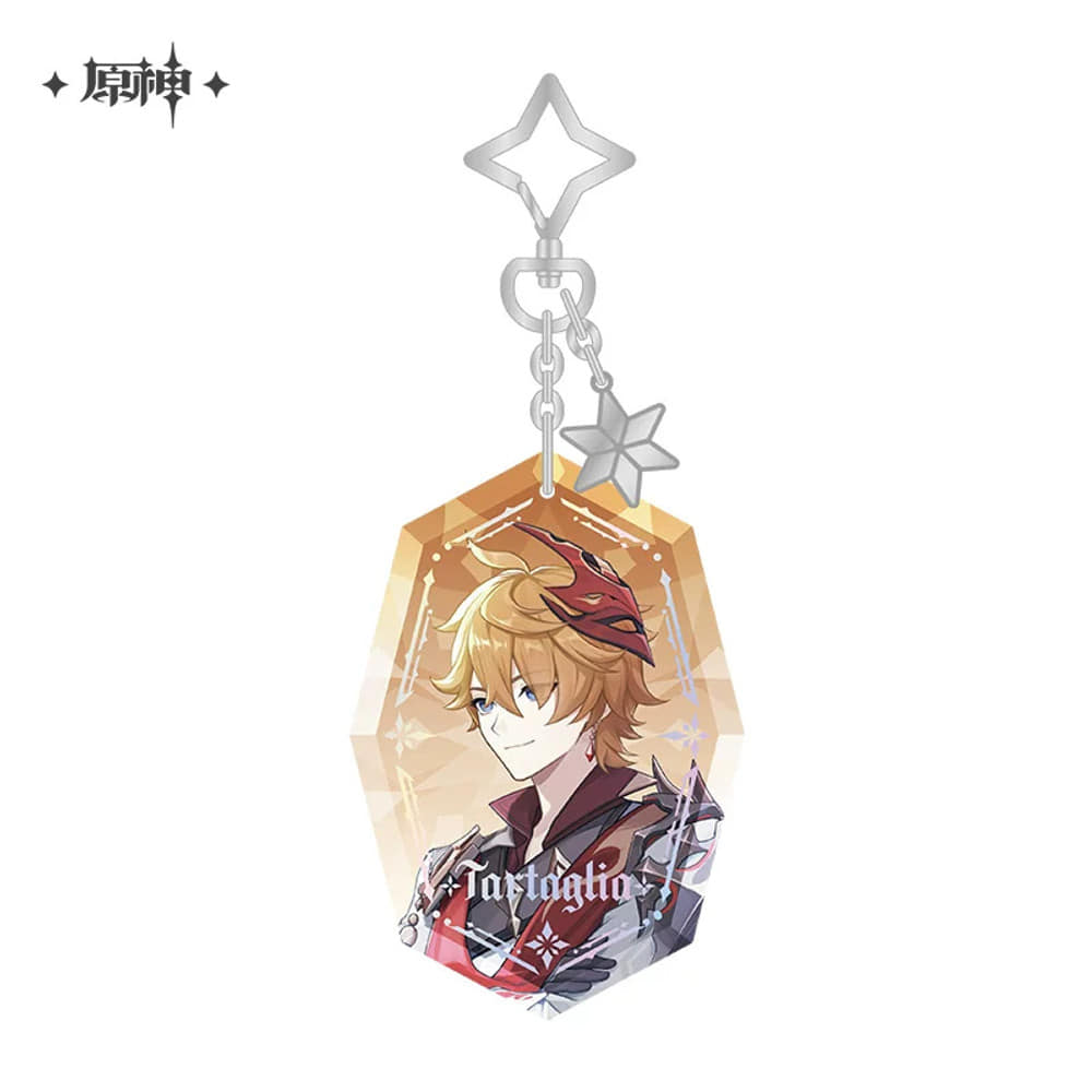 Genshin Impact Tartaglia Faceted Acrylic Keychain in the original product sample — image 1