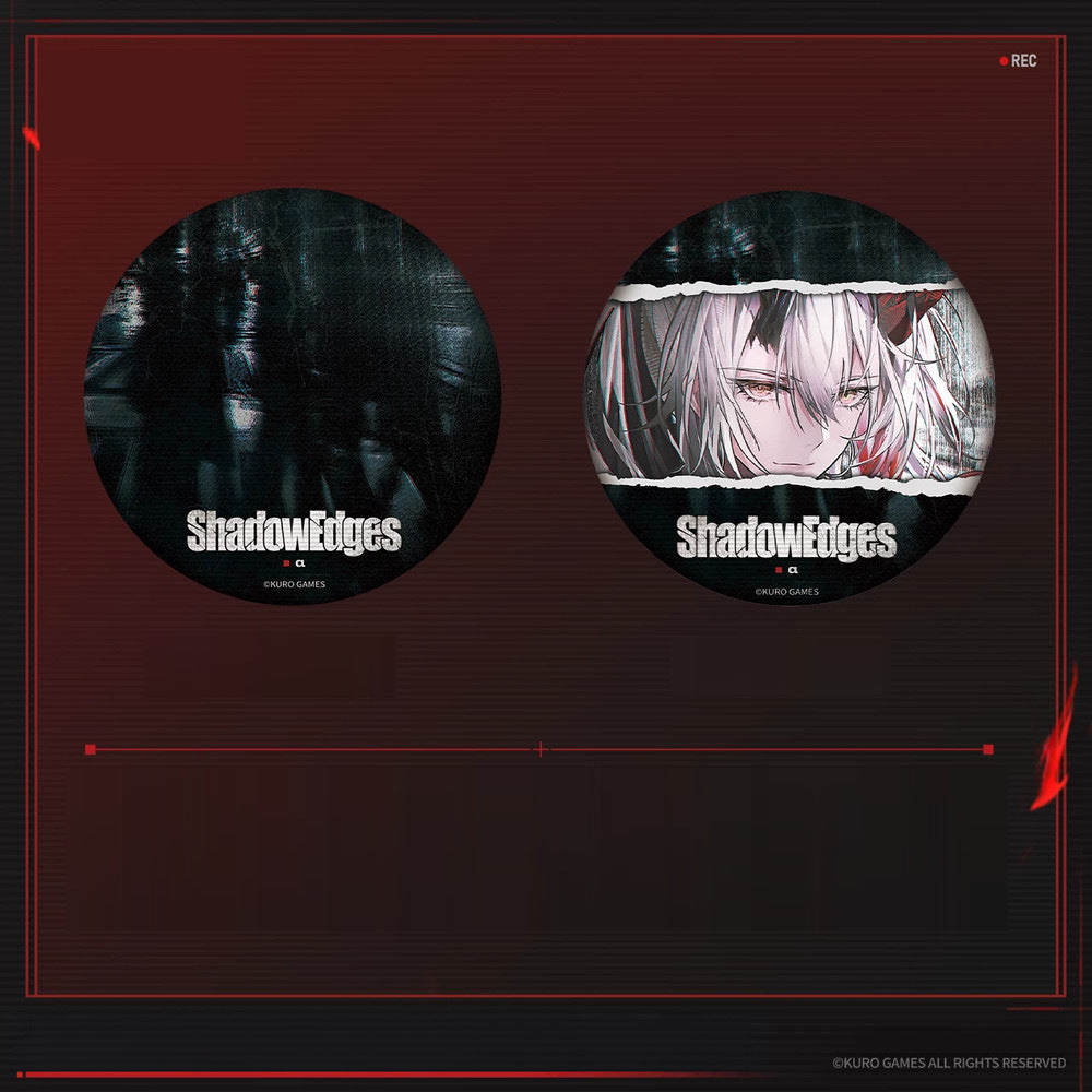 Punishing: Gray Raven — Alpha Peel-Off Glitter Can Badge — Shadow Edges Theme