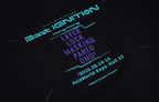 Close-up of the back print: LAYER, LOCK, MASKING, PAREO, CHU² and AsiaWorld-Expo Hall 10