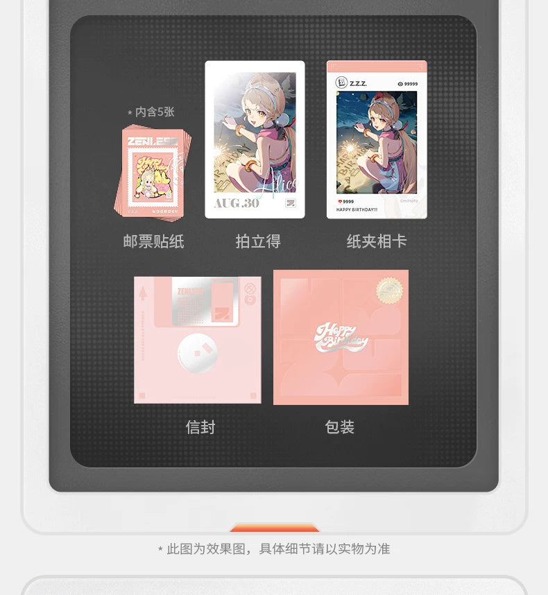 젠레스 존 제로 · HB2U 생일 기념 제8탄 · 앨리스 타임필드 · 생일 기념 세트 · 시리즈 참고용·해당 디자인 별도 판매.
